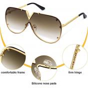 V-Shaped Fashion Oversized Sunglasses 