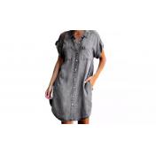 Women's Short Sleeve Denim Dress
