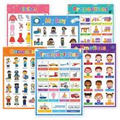 4 Themes/Set English Words Learning Worksheets Poster