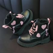 Love Stitching Side Zipper Cute Princess Casual Short Boots