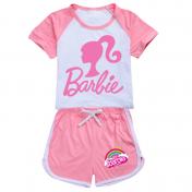 Short Sleeve T Shirt & Shorts Barbie Inspired Sportswear