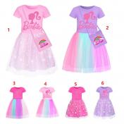 Barbie Inspired Kids' Lace Dress with Bag