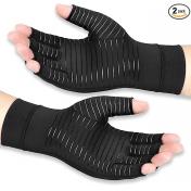 2 Pairs Copper Arthritis Gloves for Hand Pain