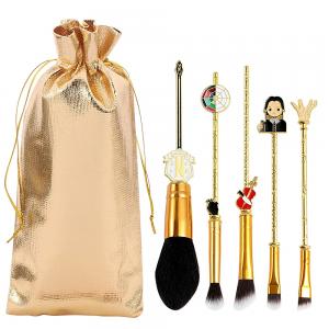 5pcs Wednesday Addams Inspired Makeup Brush Set