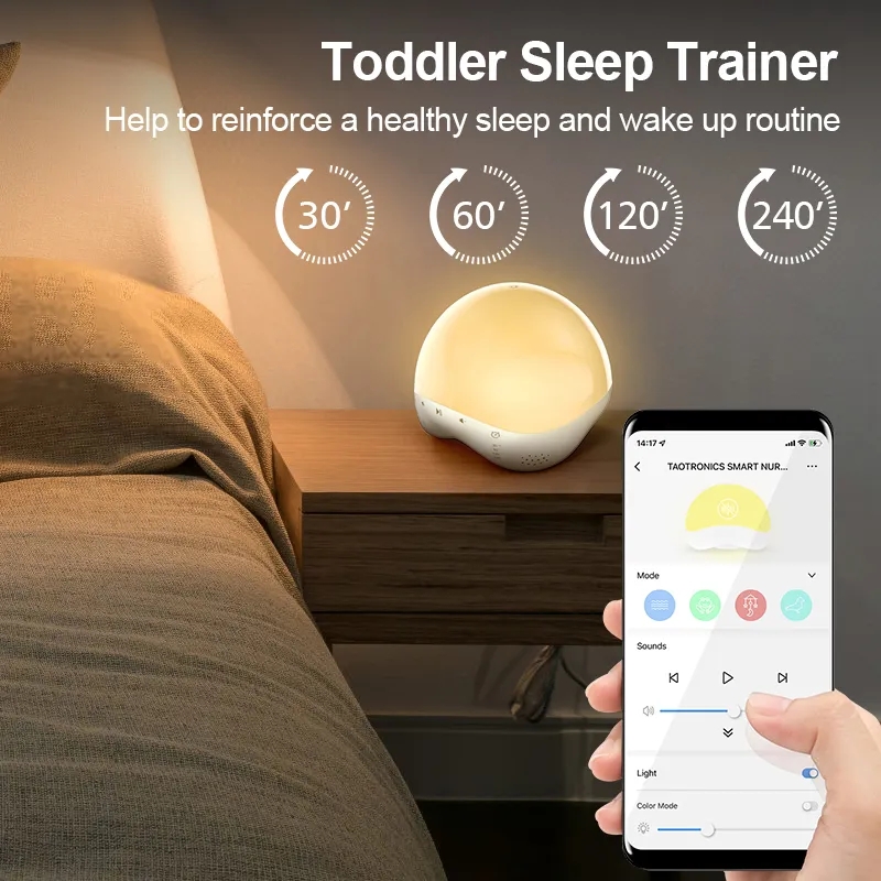 3IN1 App Controlled Alarm Clock, Night Light and Sound Machine ...