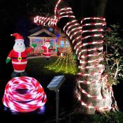 Solar Xmas Outdoor Candy Rope Lights