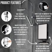 Anti-Fog Adjustable Shaving Mirror