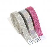 5 PCS Multicolor Self-Adhesive Shiny Crystal Rhinestone Chain Tape Ribbon