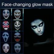 Inductive  APP Control LED Luminous Face Mask