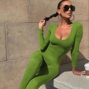 Women Workout Ribbed Jumpsuits Gym Rompers