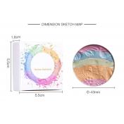 3D Baked Rainbow Highlighter Eyeshadow Makeup Palette