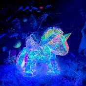 Hologram Rainbow LED Christmas Night Light Table Lamp