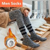 Men's Over Knee Coral Fleece Fluffy Winter Stockings