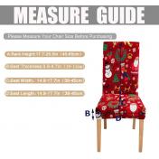 6 Stretch Removable Xmas Chair Seat Covers