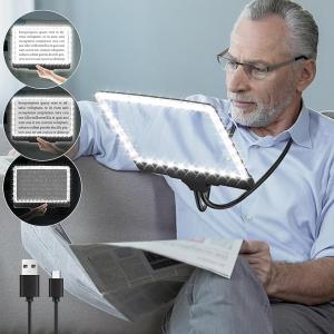 Rechargeable 5X Hands Free Magnifying Glass for Reading