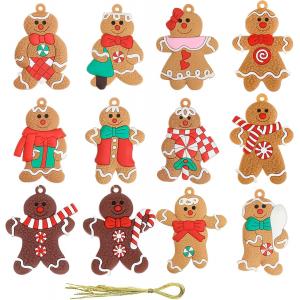 12PCS Christmas Gingerbread Ornaments