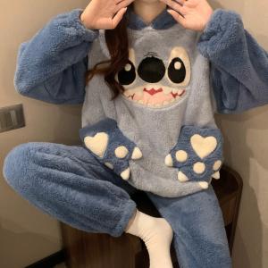 Winter Lilo & Stitch Thickened Homewear Set