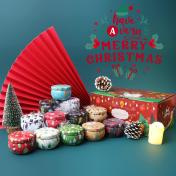 12PCS Christmas Scented Candles Gift Set