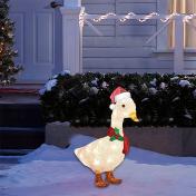 Christmas Garden Lighting Duck With Scarf