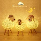 Cotton Sheep Shaped Dimmable LED Table Lamp