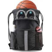 Drawstring Backpack Bag with Shoe Compartment