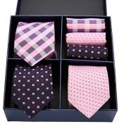 3 PCS Classic Elegant Men's Silk Tie Set