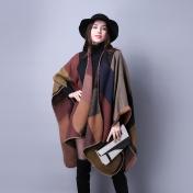 Women's Knitted Poncho Travel Shawls 