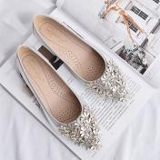 Women's Foldable Casual Sparkly Rhinestone Wedding Ballerina Shoes