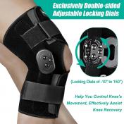 Hinged Knee Brace Adjustable Knee Support with Side Stabilizers