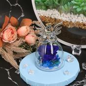 Preserved Flower Rose Gifts in Glass Angel Figurines
