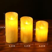 3PCS LED 3D Wick Candle Sets
