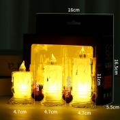 3PCS LED 3D Wick Candle Sets