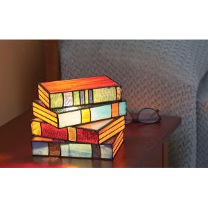 Stacked Books Glass Lamp