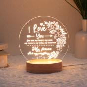 3D Illusion Lamp Valentine's Night Light
