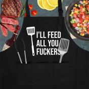 Funny Apron I'll Feed All You with 2 Pockets