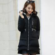 Women's Thickened Down Jacket Parka Hooded Long Puffer Coat for Winter