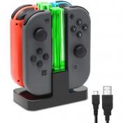 4 In 1 LED Charger Stand Dock Station Indicater For Nintendo Switch