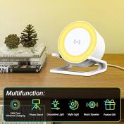 Multi-Colored Atmosphere Light with 15W Wireless Charger 