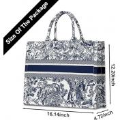 Fashion Embroidered Canvas Large Capacity Tote Bag