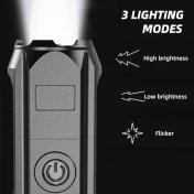  Rechargeable USB Powerful LED Flashlight