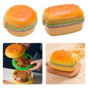 Double Tier Cute Burger Bento Box