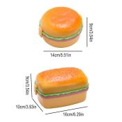 Double Tier Cute Burger Bento Box