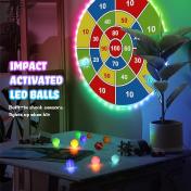 Light Up Dart Board with LED Sticky Balls