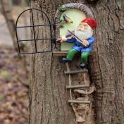 Tree Hugger Garden Gnome Statue