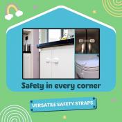 6PCS Child Safety Cupboard Door Strap Locks