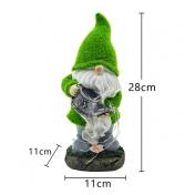 Flocked Garden Gnome Decorations with Solar Lights