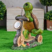 Solar Garden Statue Turtles Figurine