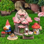 7Pcs Fairy Garden Decor House Kit