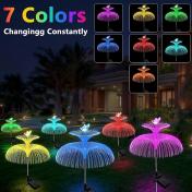 7 Color Changing Double Jellyfish and Butterfly Solar Flower Lights