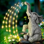 Elephant Figure Solar Powered LED Lights